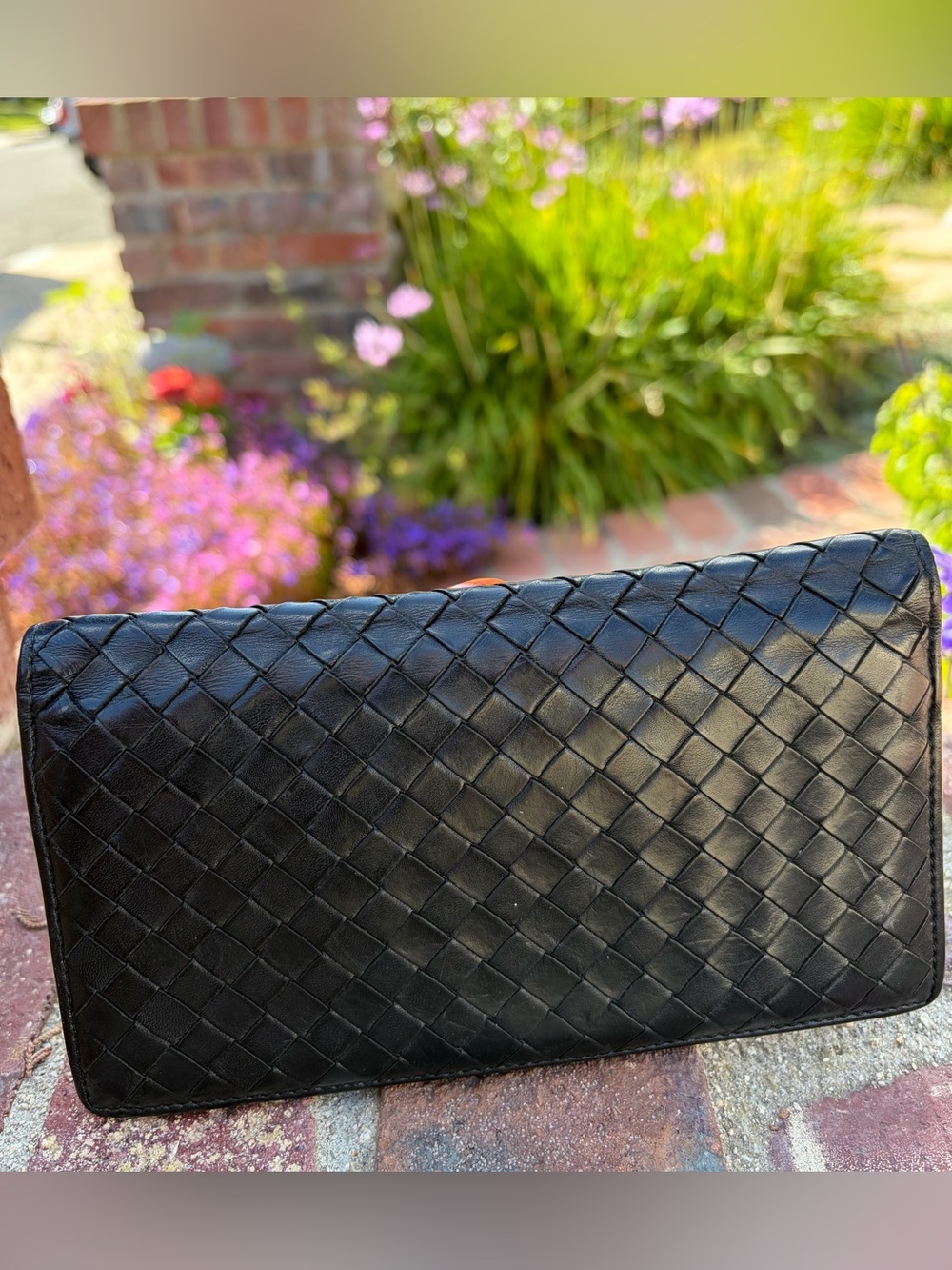 Authentic Bottega Veneta Buttersoft Long Leather Woven Wallet Italy